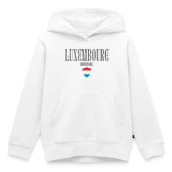 Ursprünglich aus Luxemburg, geboren in Luxemburg - Kinder Premium Organic Hoodie - Weiß - Vorne - AI Model Kid Female (0cm)