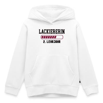 Apprentissage de peintre en 2ème année d’apprentissage de peintre - Sweat Premium à capuche enfant bio - blanc - Devant - AI Model Kid Female (0cm)