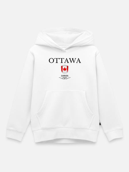 Souvenir Ottawa, Ottawa Kanada - Kinder Premium Organic Hoodie - Weiß
