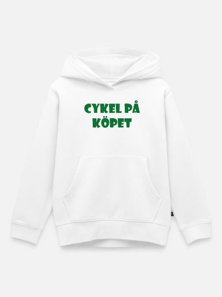Bicycle in the Bargain – Textdesign - Kinder Premium Organic Hoodie - Weiß