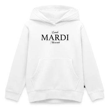 DIENSTAG - Kinder Premium Organic Hoodie - Weiß - Vorne - AI Model Kid Female (0cm)