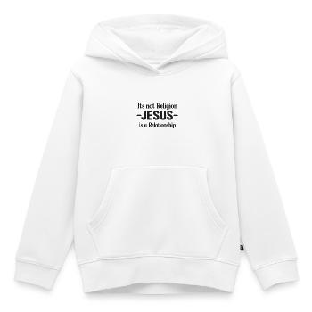 Jesus ist Beziehung - Kinder Premium Organic Hoodie - Weiß - Vorne - AI Model Kid Female (0cm)