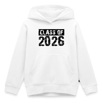 Promotion 2026 Études Scolaires Promotion Abi - Sweat Premium à capuche enfant bio - blanc - Devant - AI Model Kid Female (0cm)