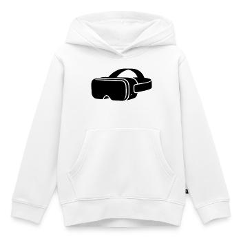 VR Glasses Headset Icon - Kids Premium Organic Hoodie - white - Front - AI Model Kid Female (0cm)