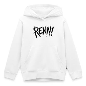 Renn! - Kinder Premium Organic Hoodie - Weiß - Vorne - AI Model Kid Female (0cm)