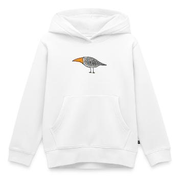 Vogel mit orangem Schnabel - Kinder Premium Organic Hoodie - Weiß - Vorne - AI Model Kid Female (0cm)