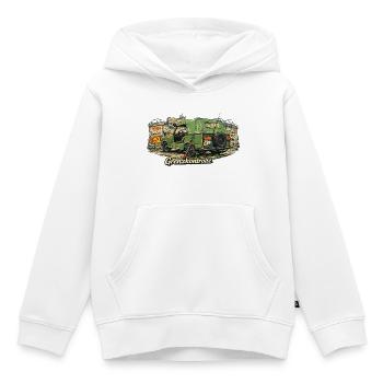 Grenzkontrolle Vintage Auto Symbolik - Kinder Premium Organic Hoodie - Weiß - Vorne - AI Model Kid Female (0cm)