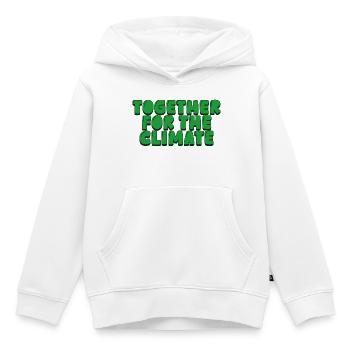 Gemeinsam für das Klima - Kinder Premium Organic Hoodie - Weiß - Vorne - AI Model Kid Female (0cm)