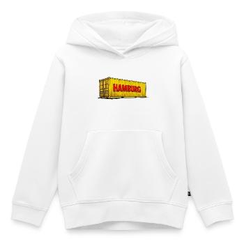 Hamburg Gelber Container Design - Kinder Premium Organic Hoodie - Weiß - Vorne - AI Model Kid Female (0cm)