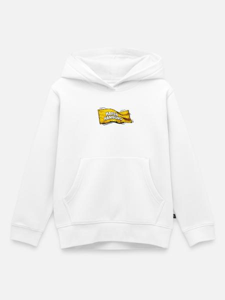 Hafen Hamburg Flaggen-Design - Kinder Premium Organic Hoodie - Weiß