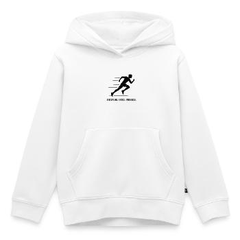 Disziplin Fokus Fortschritt Läufer - Kinder Premium Organic Hoodie - Weiß - Vorne - AI Model Kid Female (0cm)