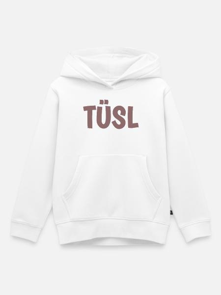 Tüsl name - Kinder Premium Organic Hoodie - Weiß