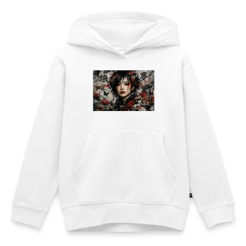 Asia Japan Punk Art Anime Girl Grunge Street Style - Kinder Premium Organic Hoodie - Weiß - Vorne - AI Model Kid Female (0cm)