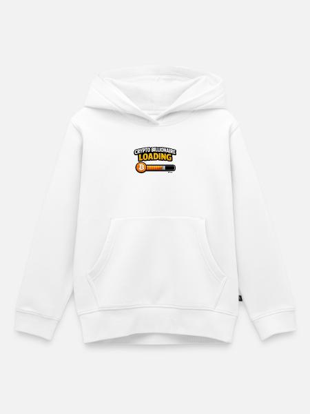 Crypto Milliardär Loading - Kinder Premium Organic Hoodie - Weiß