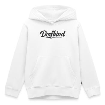 Dorfkind Schriftzug - Kinder Premium Organic Hoodie - Weiß - Vorne - AI Model Kid Female (0cm)