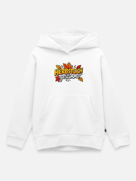 Herbstlich gestimmt - Kinder Premium Organic Hoodie - Weiß