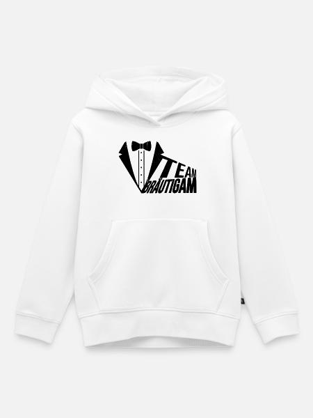 "Team Bräutigam" Design - Kinder Premium Organic Hoodie - Weiß