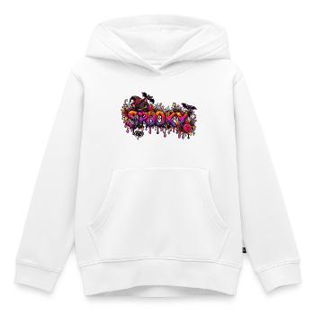 Spooky Katzen Neon-Drip - Kinder Premium Organic Hoodie - Weiß - Vorne - AI Model Kid Female (0cm)