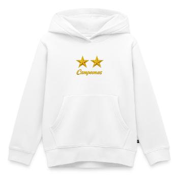 Spanien zwei goldene Sterne - Kinder Premium Organic Hoodie - Weiß - Vorne - AI Model Kid Female (0cm)