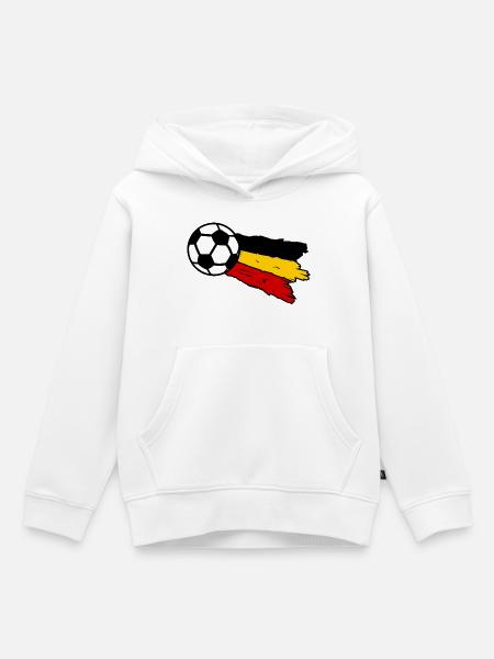 Fußballflagge Belgien - Kinder Premium Organic Hoodie - Weiß