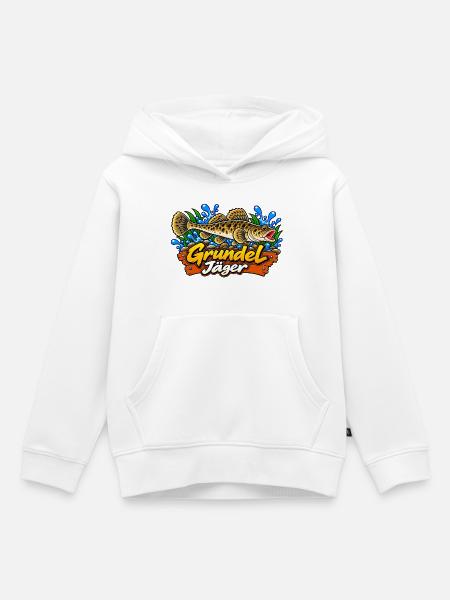 Grundeljäger Goby Hunter - Kinder Premium Organic Hoodie - Weiß