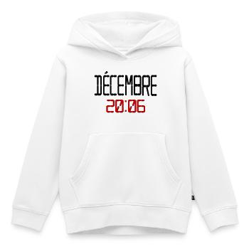 Geburtstag Dezember 2006, Französisch - Kinder Premium Organic Hoodie - Weiß - Vorne - AI Model Kid Female (0cm)
