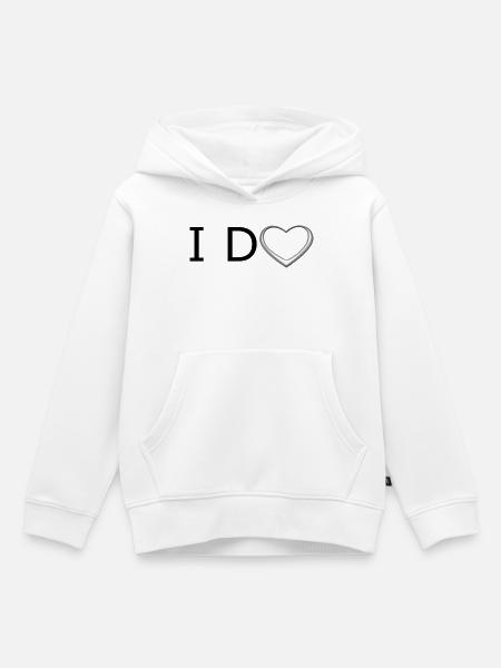 I do - Kinder Premium Organic Hoodie - Weiß