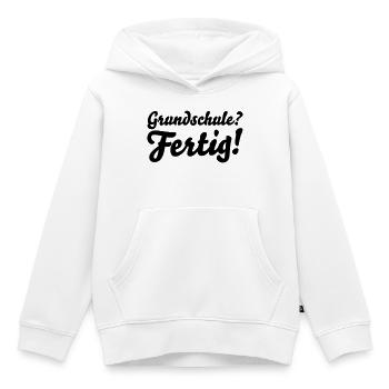 fertig grundschule - Kinder Premium Organic Hoodie - Weiß - Vorne - AI Model Kid Female (0cm)
