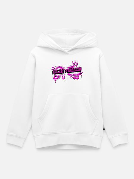 Vollzeit Prinzessin Graffiti Design - Kinder Premium Organic Hoodie - Weiß