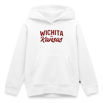 Wichita Kansas Retro Script - Kinder Premium Organic Hoodie - Weiß - Vorne - AI Model Kid Female (0cm)