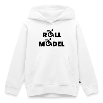 Every wheelchair user is a role model * - Kids Premium Organic Hoodie - white - Front - AI Model Kid Female (0cm)