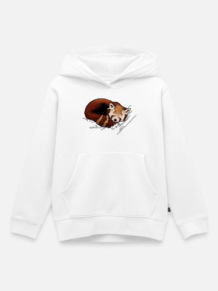 Kleiner Panda - Kinder Premium Organic Hoodie - Weiß