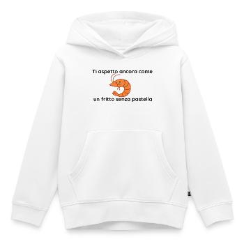 Ohne Teig gebraten - Kinder Premium Organic Hoodie - Weiß - Vorne - AI Model Kid Female (0cm)