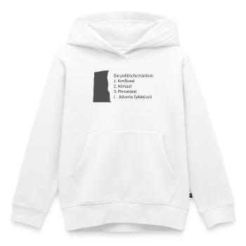 Politische Karriere: Kreissaal Hörsaal - Kinder Premium Organic Hoodie - Weiß - Vorne - AI Model Kid Female (0cm)