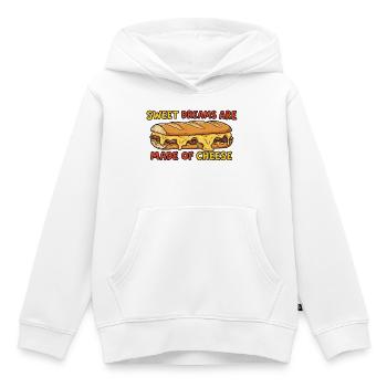 Lustiges Käse Sandwich Spruch Design - Kinder Premium Organic Hoodie - Weiß - Vorne - AI Model Kid Female (0cm)