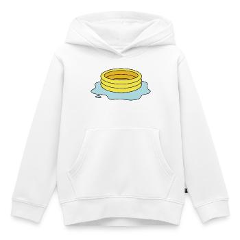 Planschbecken mit Pfütze / Leaky Paddling Pool - Kinder Premium Organic Hoodie - Weiß - Vorne - AI Model Kid Female (0cm)