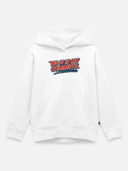 WLAN-Pendel, Hausaufgabe, Humor-Nerd, - Kinder Premium Organic Hoodie - Weiß