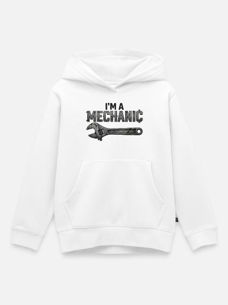 Ich bin Mechaniker - Kinder Premium Organic Hoodie - Weiß