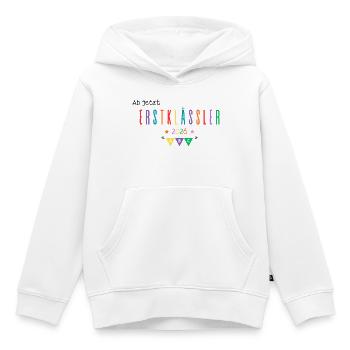 Erstklässler 2026 Schulstart - Kinder Premium Organic Hoodie - Weiß - Vorne - AI Model Kid Female (0cm)