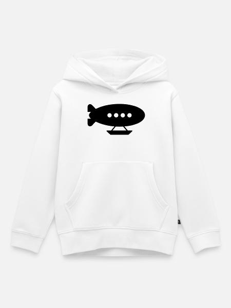 Luftschiff - Kinder Premium Organic Hoodie - Weiß