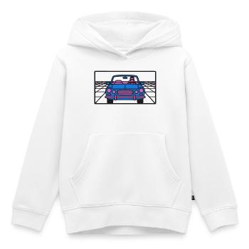 Retro Auto Miami Logo - Kinder Premium Organic Hoodie - Weiß - Vorne - AI Model Kid Female (0cm)