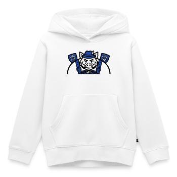 Wildschwein Tracht Maskottchen - Kinder Premium Organic Hoodie - Weiß - Vorne - AI Model Kid Female (0cm)