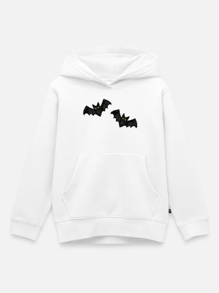 Fledermäuse im Nachtflug - Kinder Premium Organic Hoodie - Weiß