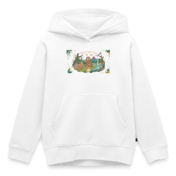 Prehistoric Pals Dino & Friends - Kinder Premium Organic Hoodie - Weiß - Vorne - AI Model Kid Female (0cm)