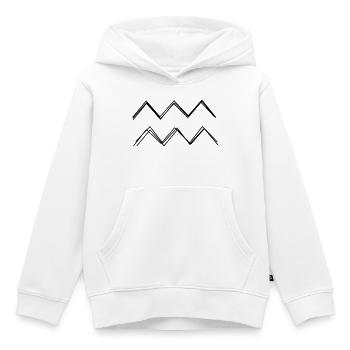 Sternzeichen Wassermann handgezeichnet - Kinder Premium Organic Hoodie - Weiß - Vorne - AI Model Kid Female (0cm)