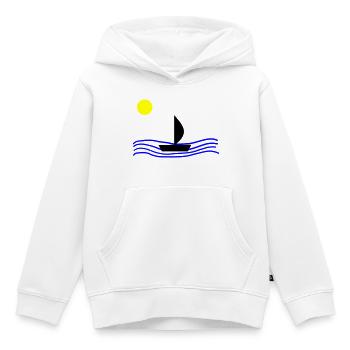 Mit dem Boot auf dem Meer - Kinder Premium Organic Hoodie - Weiß - Vorne - AI Model Kid Female (0cm)