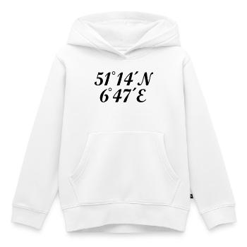 Düsseldorf Düsseldorfer Koordinaten - Kinder Premium Organic Hoodie - Weiß - Vorne - AI Model Kid Female (0cm)