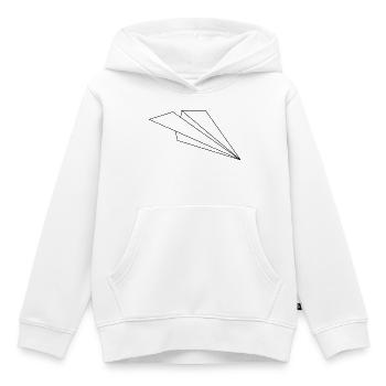 Papierflieger - Kinder Premium Organic Hoodie - Weiß - Vorne - AI Model Kid Female (0cm)