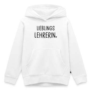 Lieblingslehrerin Lehrin mit Herz - Kinder Premium Organic Hoodie - Weiß - Vorne - AI Model Kid Female (0cm)