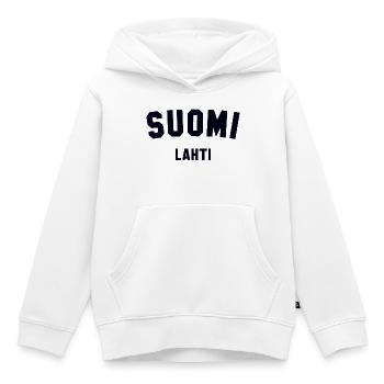 LAHTI Soumi Finlande Finlande - Sweat Premium à capuche enfant bio - blanc - Devant - AI Model Kid Female (0cm)